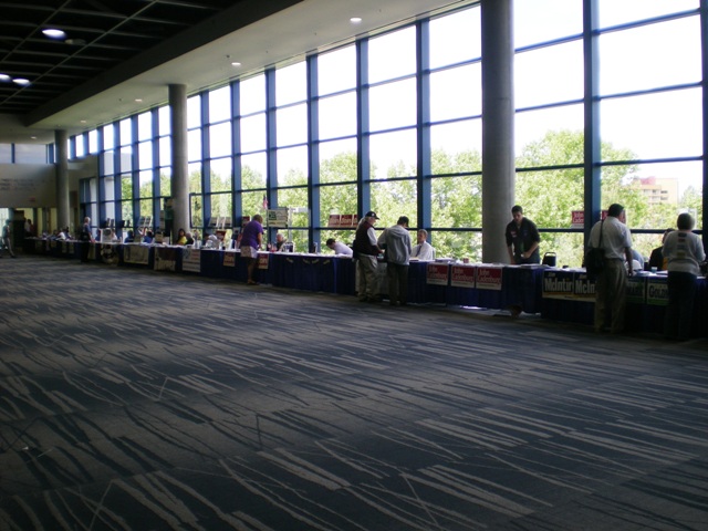 long line of booths